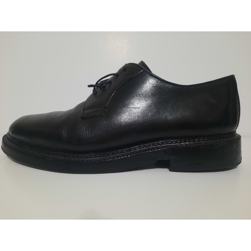 Antica Cuoieria Boutique Italian Men's 10 D Black Leather Dress Shoes Oxfords